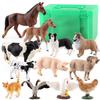 Xd168-D2 Ranch Model Animal Toy Set With Storage Box A Variety Of Farm Animal Model Ornaments