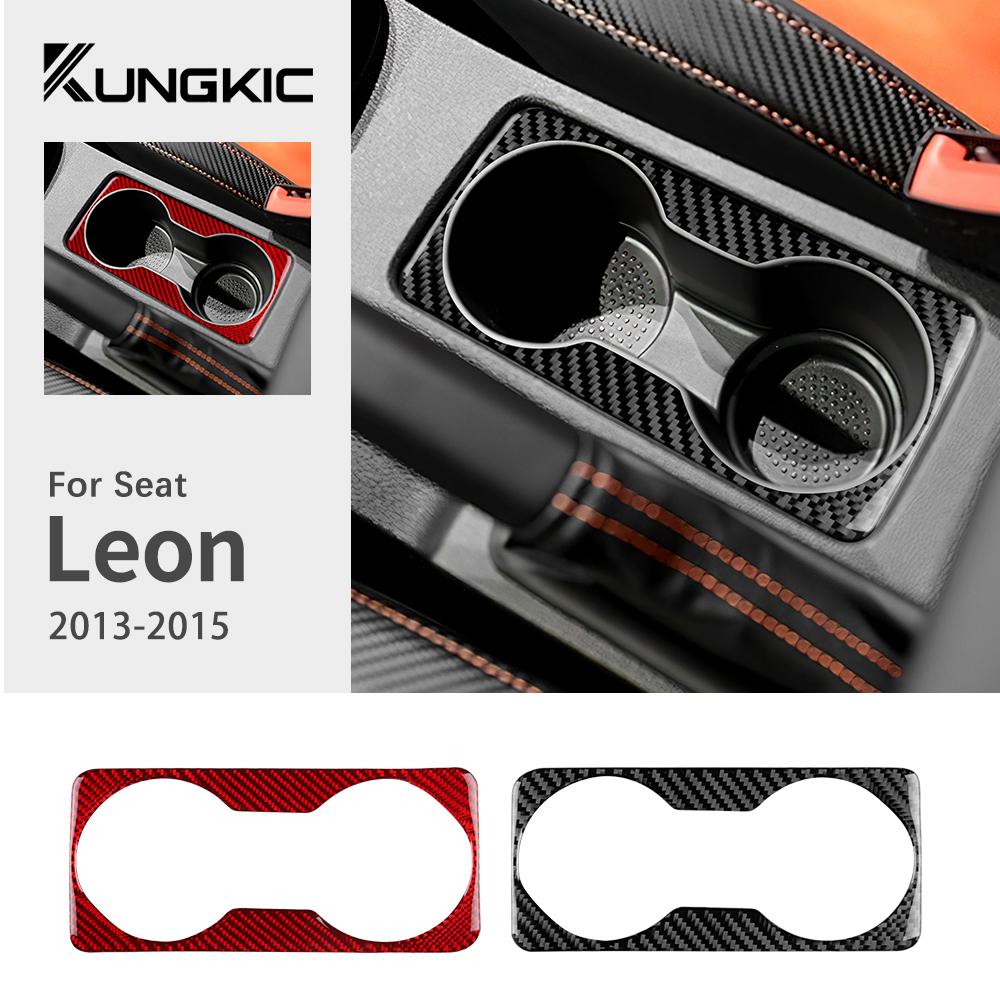 Carbon Fiber Style Center Console Frame Trim Sticker for Seat Leon 2013-2015 LHD RHD