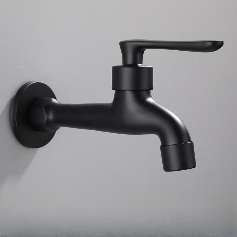 Black Mop Pool Faucet Washing Machine Faucet Fully Automatic Wholesale All Copper Extended Faucet