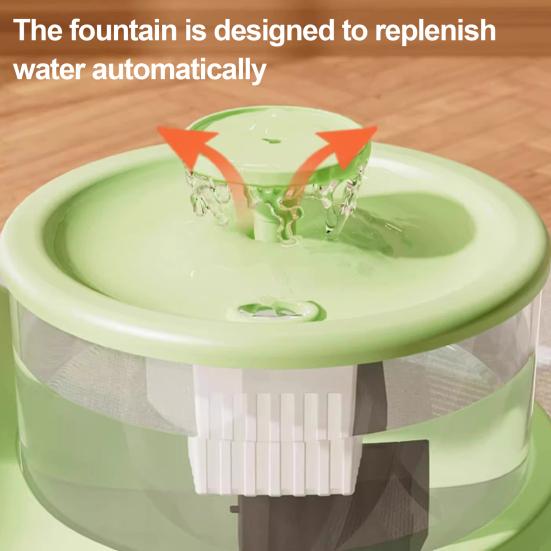 Диспенсер для воды и еды для кошек 2 в 1 Автоматическая кормушка для кошек 1 л Набор из фонтана для воды и миски для еды для кошек, живущих в помещении, и маленьких собак