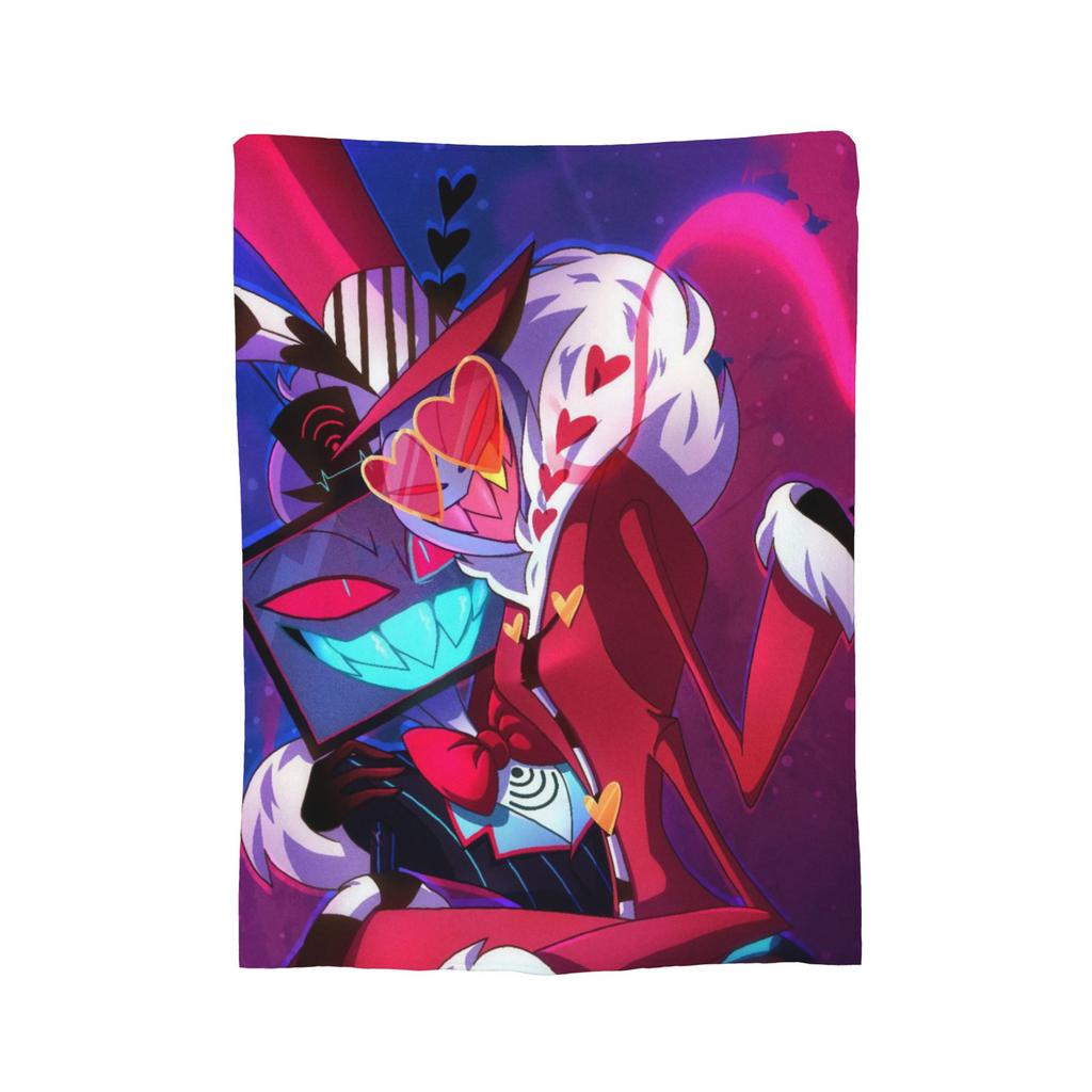 Cartoon Hazbins Hotels Vox Blanket Flannel Printed Multi-function Super Warm Throw Blanket for Bedding Car Rug Piece