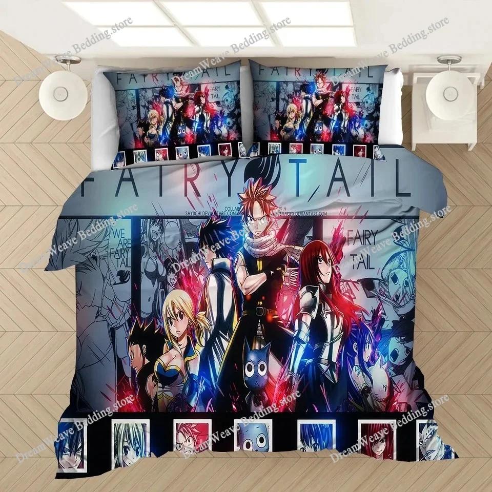 FAIRY TAIL Постельное белье 3D Пододеяльники Японские аниме-покрывала Постельное белье FAIRY TAIL (НЕТ листа) AYR Роскошный подарок