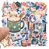 50Pcs Warm Winter Crystal Ball Christmas Tree Stickers Crafts Scrapbooking Book Label Decorative Sticker DIY Stationery Notebook Decals