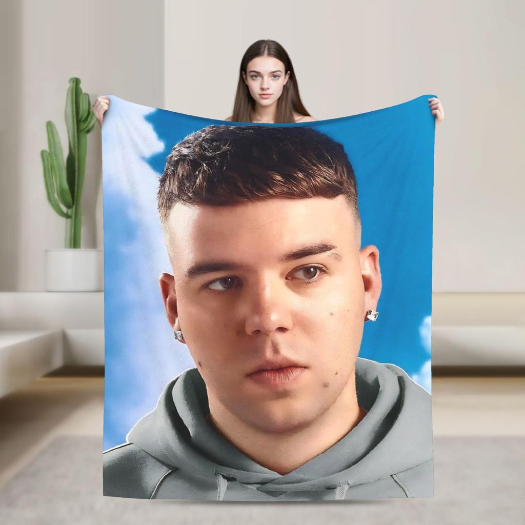 Quevedo Singer Blanket Airplane Travel Flannel Throw Blanket For Living Room Warm Soft Custom DIY Quality Bedspread