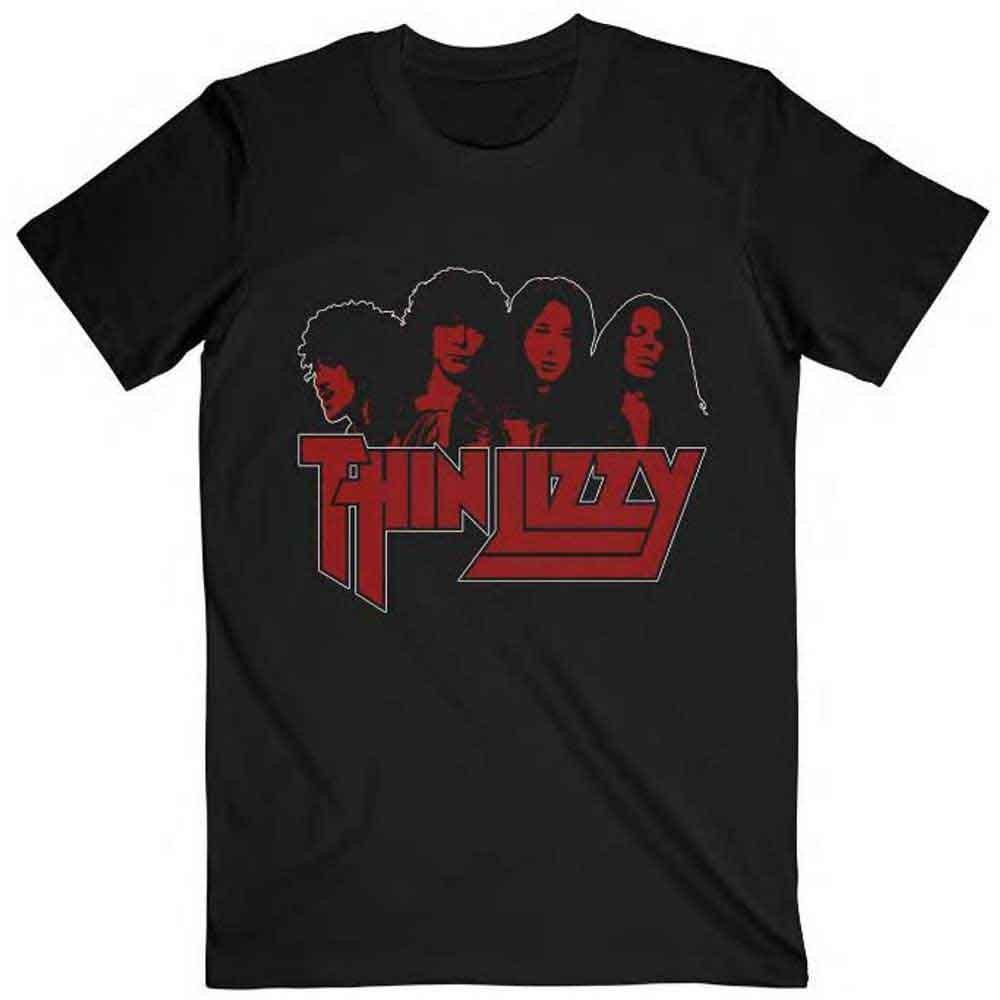 Thin Lizzy T Shirt Band Photo Logo new Official Mens Black