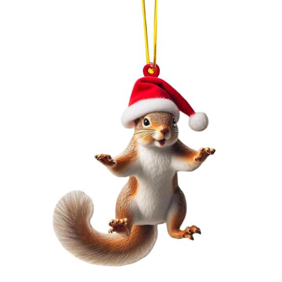 Yousheng 2D Акриловое Рождественское Украшение Милый Плоский Белый Медведь/Осьминог/Попугай Животное Подвеска на Зеркало Заднего Вида Автомобиля Аксессуары для Интерьера Автомобиля для Окна Стены