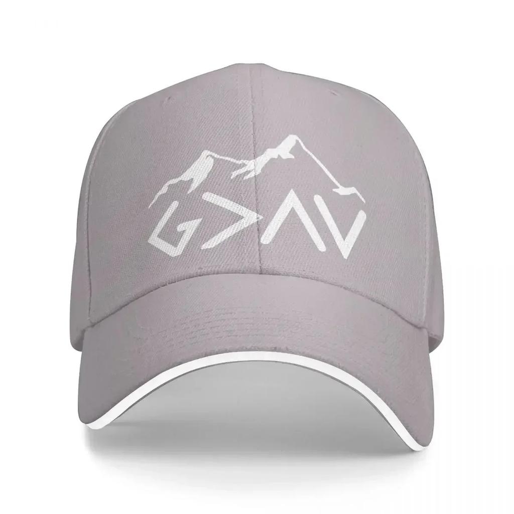 God is greater than highs and lows qoute design Baseball Cap funny hat Beach Bag Luxury Unisex Hat Unisexs Baseball Womens