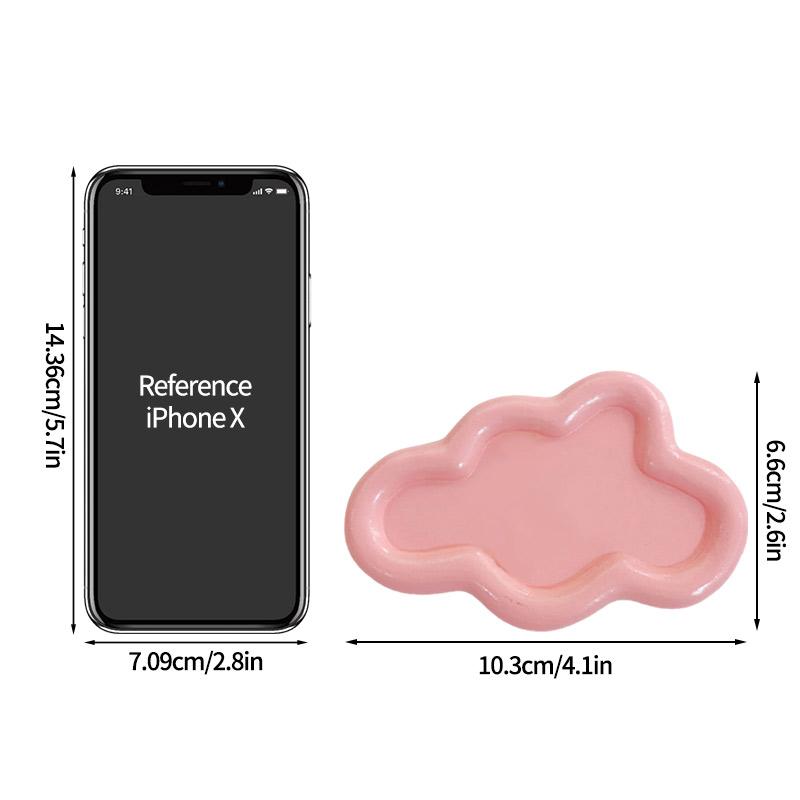 Chubby Jewelry Tray Cute Cloud Trinket Dish Decorative Cloud Vanity Key Tray for Rings Earrings Necklace Organizer Bedroom Decor