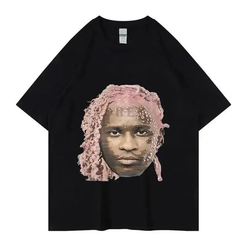 Summer Unisex Women Cotton T-Shirt Rapper Young Thug Slime Tops Tees Unisex Fashion Trend Short Sleeve Clothing Harajuku Streetwear