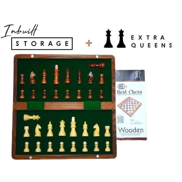 Деревянный складной магнитный шахматный набор ручной работы с магнитными фигурами и дополнительными ферзями для 2 игроков, детей и взрослых