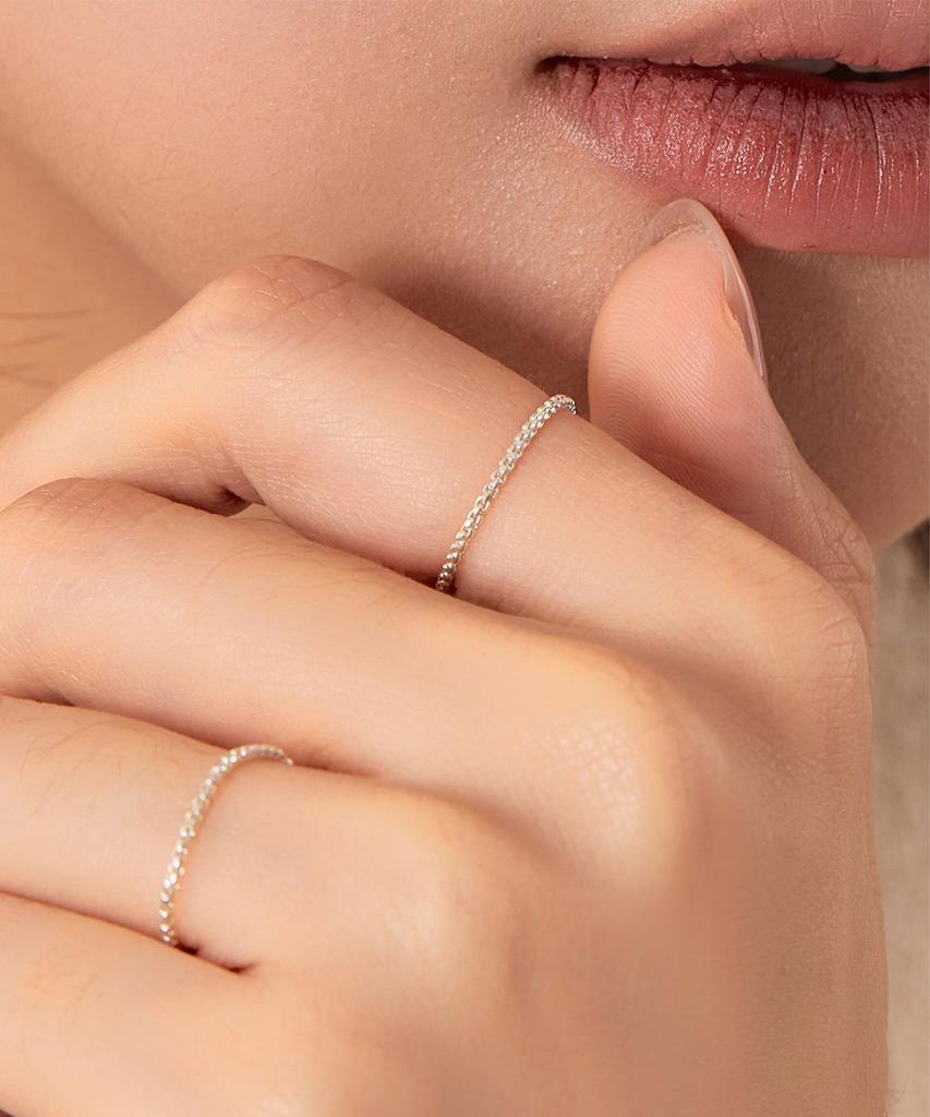 Helene Jewelry Кольцо-цепочка круглое из серебра 925 пробы (Тип D)