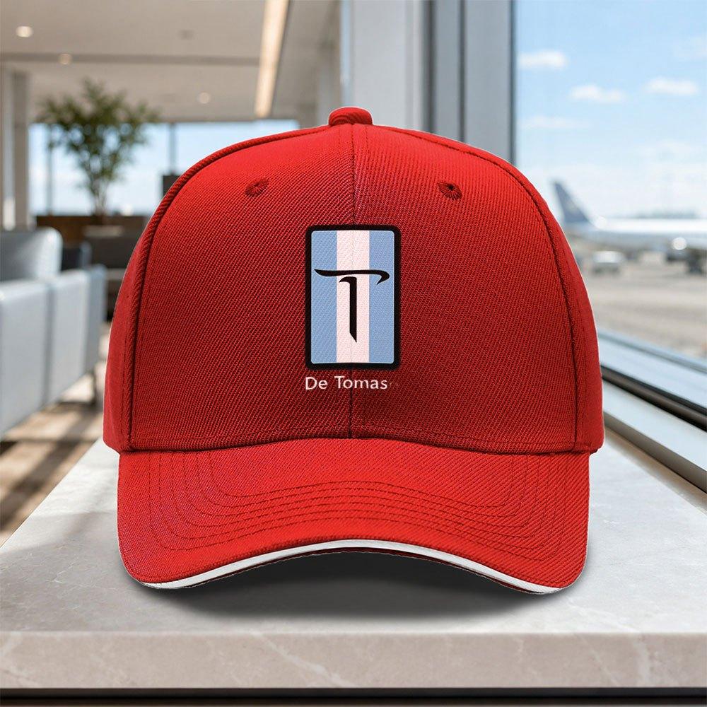 De Tomaso Logo Adjustable Sandwich Cap Lightweight Unisex Printed Hat