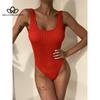Sexy Women One Piece Swimsuit Swimwear Female Solid Push Up Thong Bather Bathing Suit Monokini Brazilian Swimming Suits