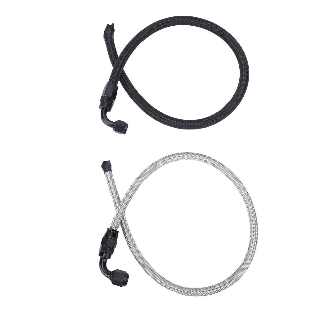 25Inch 6AN Power Steering Pump Hose Kit Pressure Proof Stainless Steel Woven Replacement for C10 LS Swap Connects Type 2