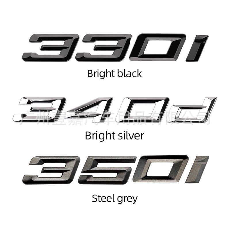 BMW 3 Series 330Li 335i Trunk Emblem, 328d 330d Rear Exhaust Letter Sticker