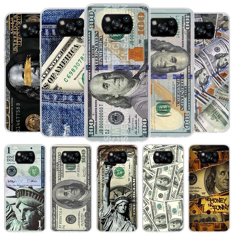 Banknote Dollar Cash Money Cover Phone Case For Xiaomi Poco F7 Ultra X7 X6 X5 Pro M7 Redmi 15C 15 13C 13 12C 12 10C 10 9A 9C 9T