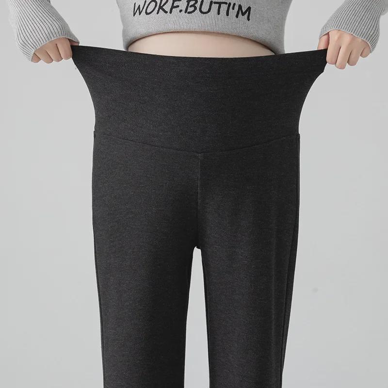 Новые свободные брюки-клеш для беременных с бархатом для осени/зимы