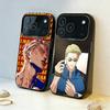 Чехол для телефона K-Kento N-Nanami из аниме для iPhone17,16,15,14,13,12,11,Pro,MAX Серый Матовый Силиконовый Черный Чехол