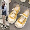2025 Summer New Breathable Soft-soled Little White Shoes Women's Lace-up Big-headed Student Women's Two-wear Casual Canvas Shoes Women