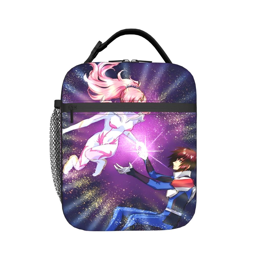 Mobile Suit Gundam 0079 Lunch Bag Casual Lunch Box Girls School Portable Insulated Cooler Bag Waterproof Thermal Tote Handbags