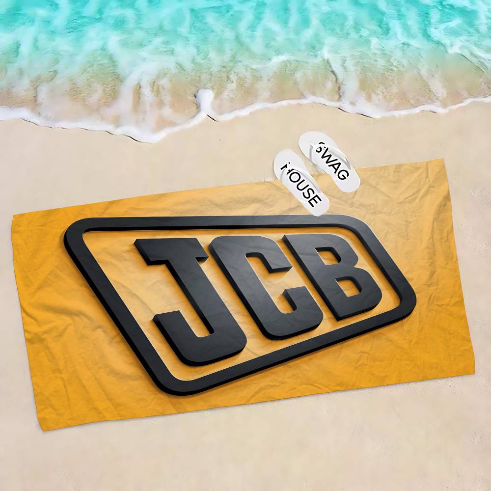 Экскаватор J-JCB логотип Аниме Пляжное Полотенце для плавания Мягкое Впитывающее Мочалка Детские Подарки для Детей Путешествия Кемпинг Спортзал