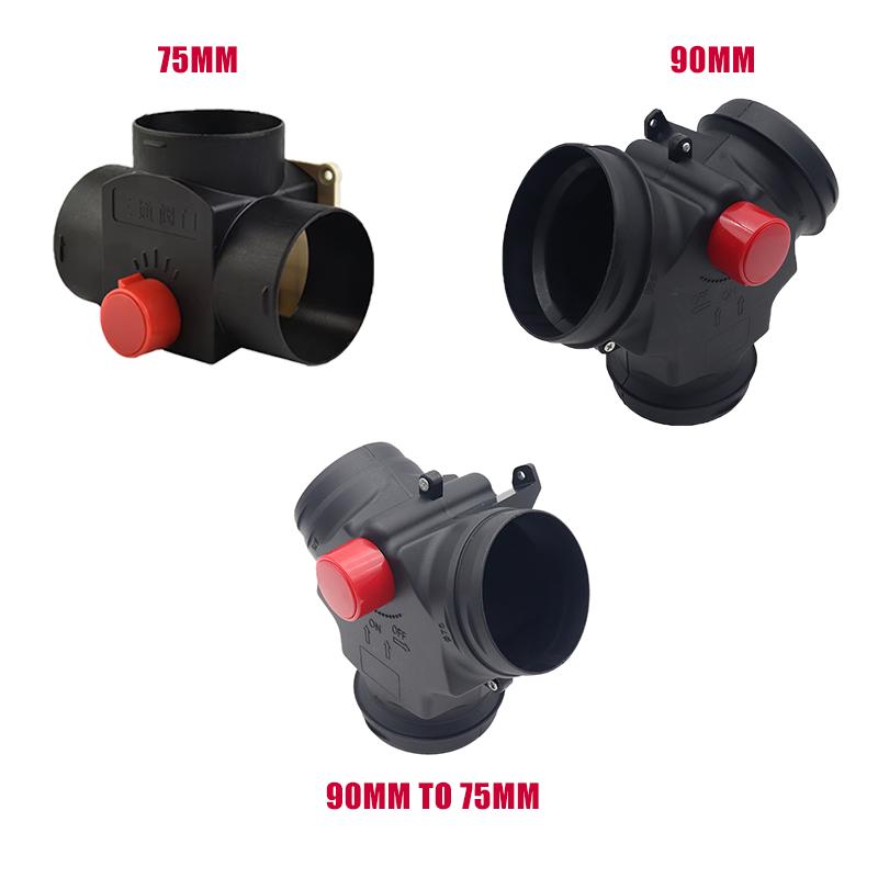 75MM/ 90MM/ 90MM до 75MM клапан заслонка регулируемый воздуховод дизельный нагреватель вентиляционный воздуховод Т-образный разветвитель выхлопная труба соединитель