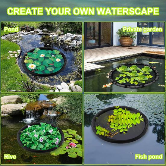 Garden Pond Supplies Floating Plant Protector, Fine Mesh Fish Barrier, Rootlet Protector Net, Guard Netting for Aquatic Plants