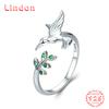 Lindon Classic 925 Sterling Silver Zircon Ring Ladies Jewelry Wedding Promise Party Gift