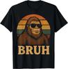 Bruh Bigfoot Meme Graphic Tee Boys Men Funny Sasquatch T-Shirt Unisex T-Shirt