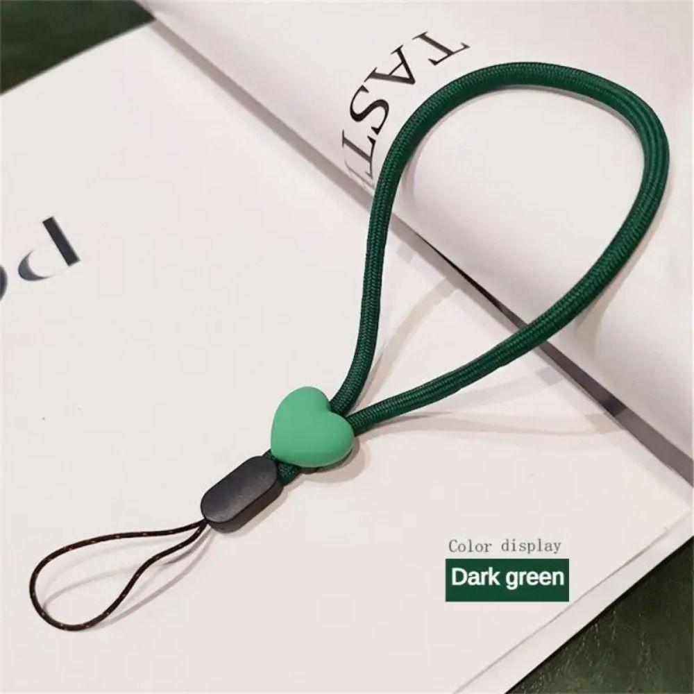 Adjustable Elastic Mobile Phone Lanyard Love Short Wrist Strap Cute Mobile Phone Phone Strap Phone