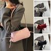 Solid Color Shoulder Bag Bow Tie Women Handbag Fashion Armpit Bag  Girls