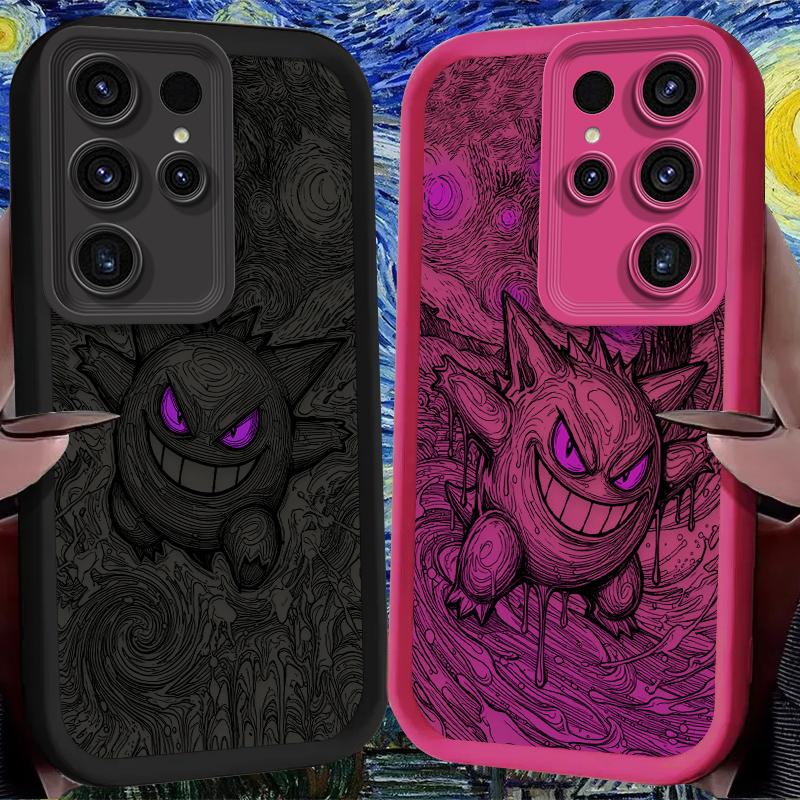 P-Pokemon Gengar Cool Case For Samsung Galaxy S24 S23 S25 Ultra S22 S21 Plus FE A56 A36 A26 A16 A06 A15 A25 A35 A55 5G Cover