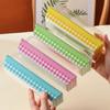 10pcs Square Packaging Box Plastic Bento Box Dessert Checkered Sandwich Cheesecake Puff Box