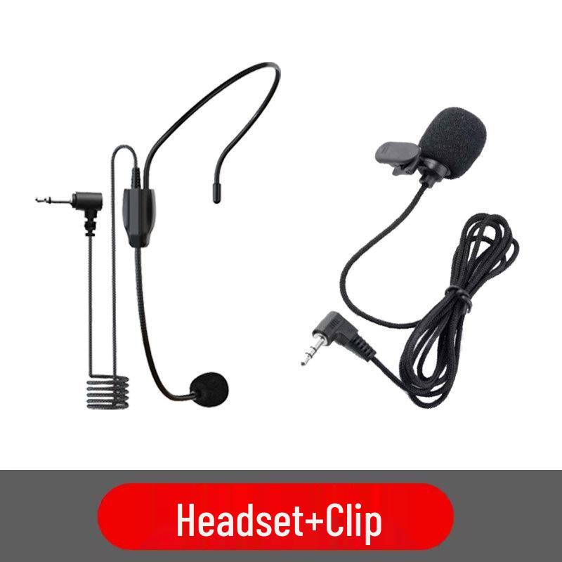Teacher's Lapel Microphone & Speaker Headset for Classroom Use