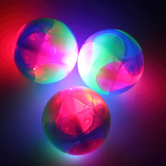 Эластичный игрушечный мяч для домашних животных, хорошая прочность, светящийся, устойчивый к укусам, мигающий отскок, компаньон для домашних животных