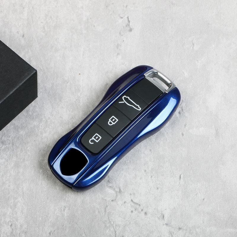 Ключ-оболочка для Porsche цвета «Голубая горечавка»: Подходит для Cayenne, Macan, 718, Panamera, 911