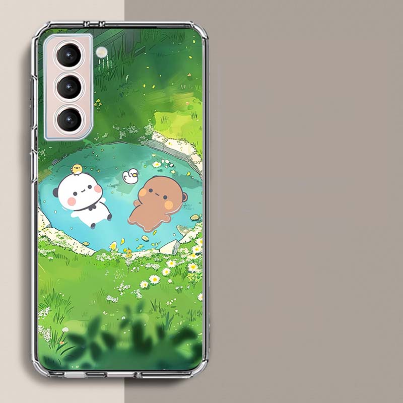 Милый чехол для телефона BuBu DuDu для Samsung A16 A26 A36 A56 A17 A15 A25 A35 A55 A14 A24 A34 A54 A04S A05S Galaxy Note 20 10 9 8 A9 A8