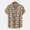Men's floral short-sleeved shirt, men's youth men's shirt 1116 spring and summer new short-sleeved shirt, men's