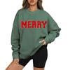 Ayollar svitshoti O-bo'yinli O'rta uzunlikdagi Keng Monogramma naqshli Top Elastik manjetlar va etak Hip-Hop uslubi Ishga qatnash Sport Ochiq havoda Pullover Top