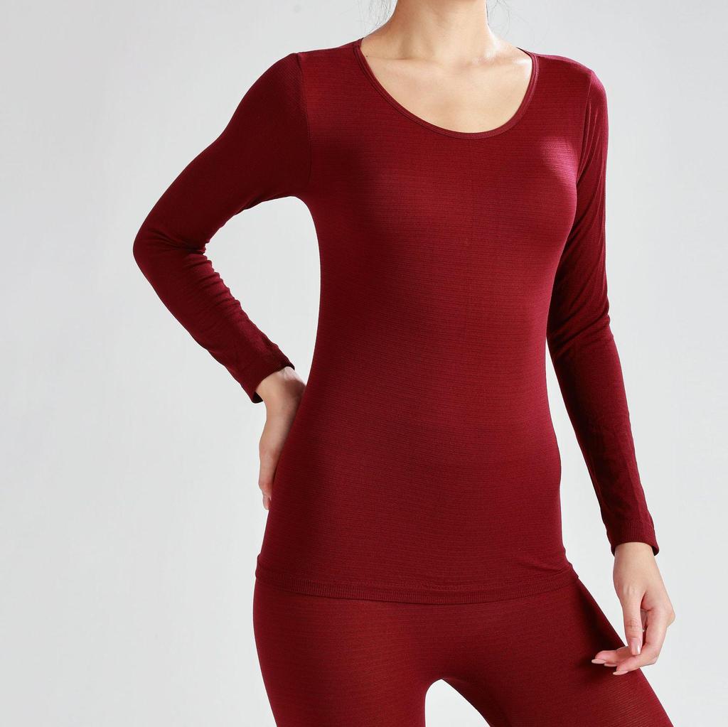 Комплект для теплового белья: Женский бесшовный утепленный базовый слой для осени и зимы