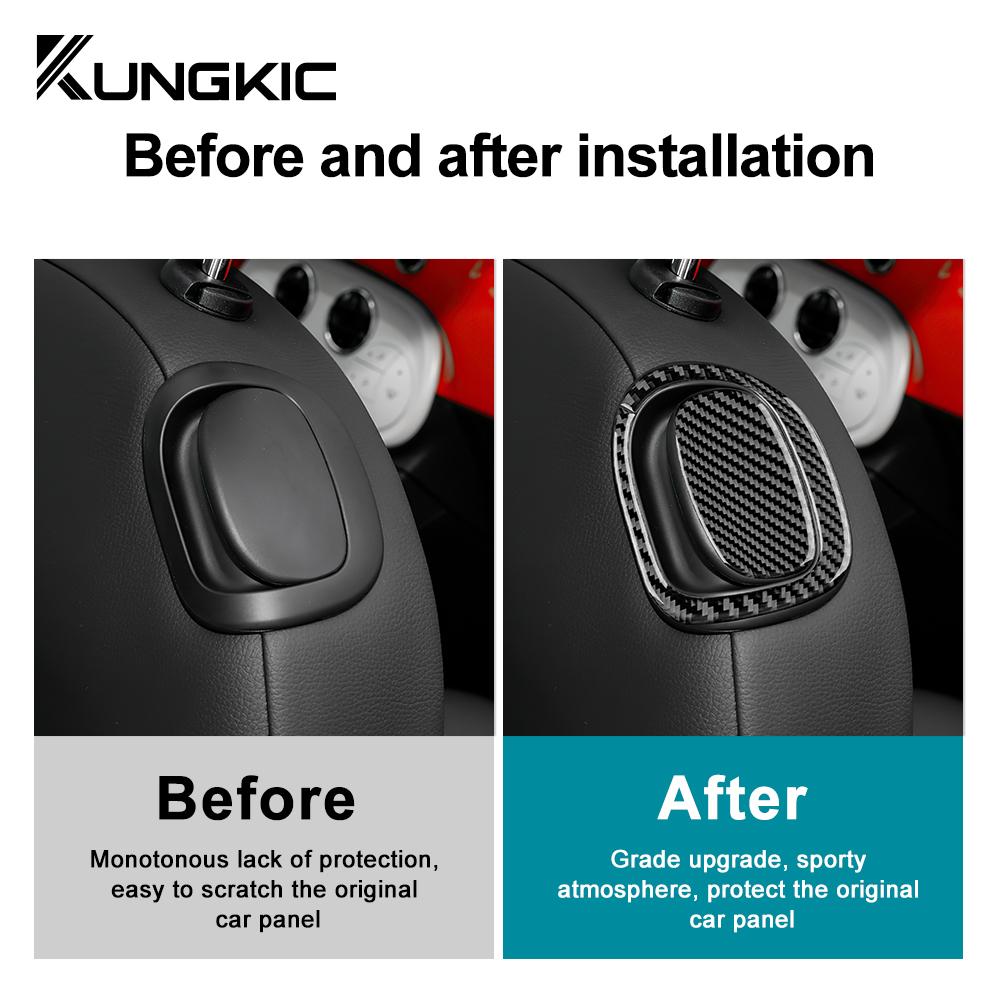 Наклейка из настоящего мягкого углеродного волокна для Fiat 500 2008 2009 2010 2011 2012 2013 2014 2015 Аксессуары для внутренней отделки ручки сиденья автомобиля