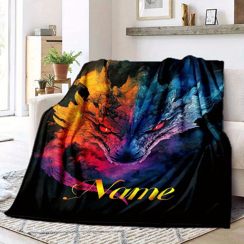 Color Faucet Customize Your Name Blanket Used For Chair Office Sofa Bed Camping Soft And Warm Giving Friends And Relatives Birthday Graduation Gift