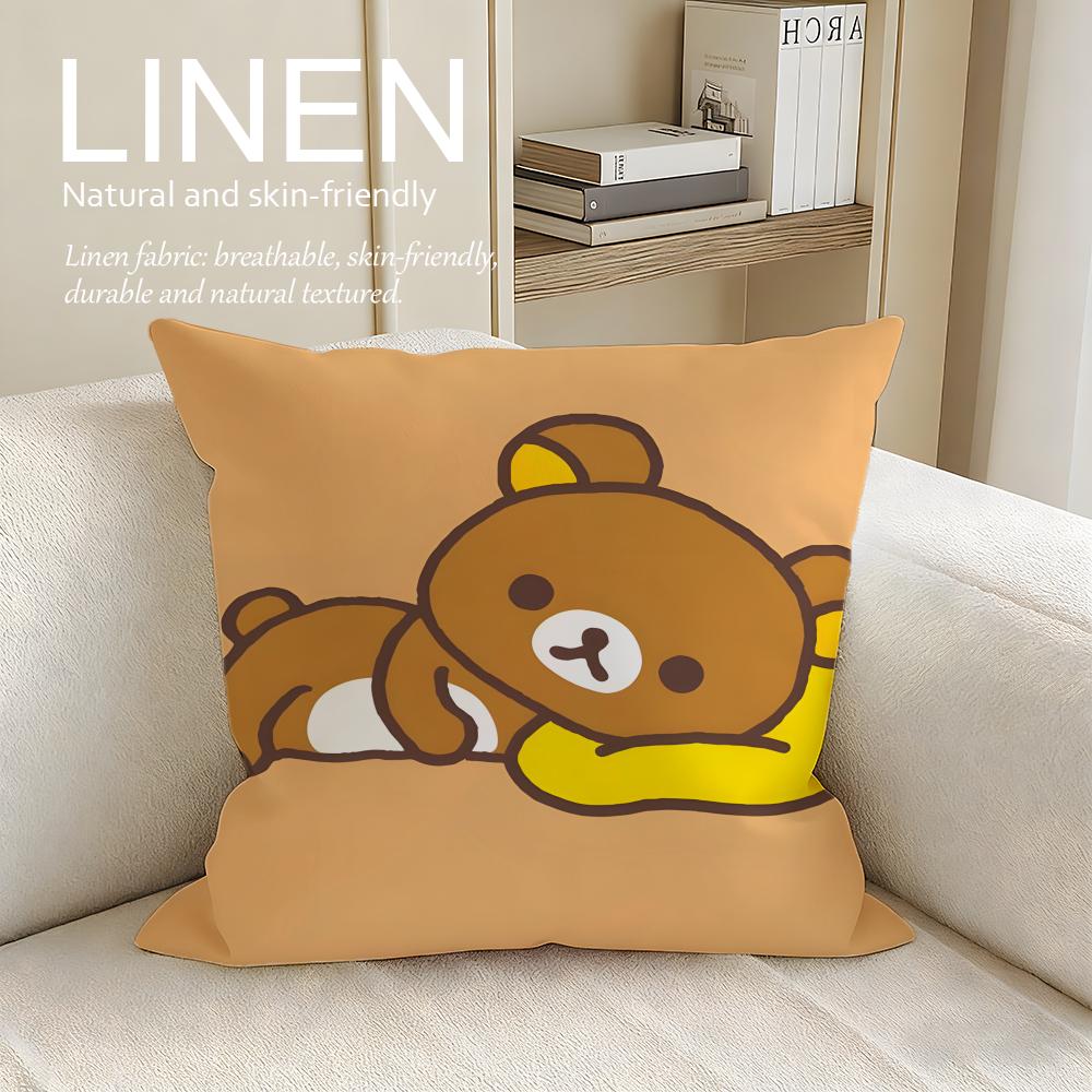 Милый набор наволочек для подушки Rilakkuma, шт. x x Дышащая, моющаяся наволочка для диванной подушки