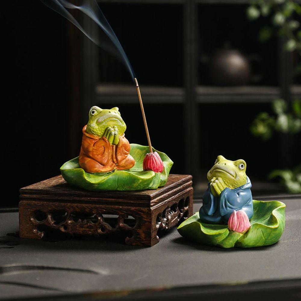 Креативная вставка для благовоний в виде лягушки Керамическая нить Держатель для благовоний Курильница для дома