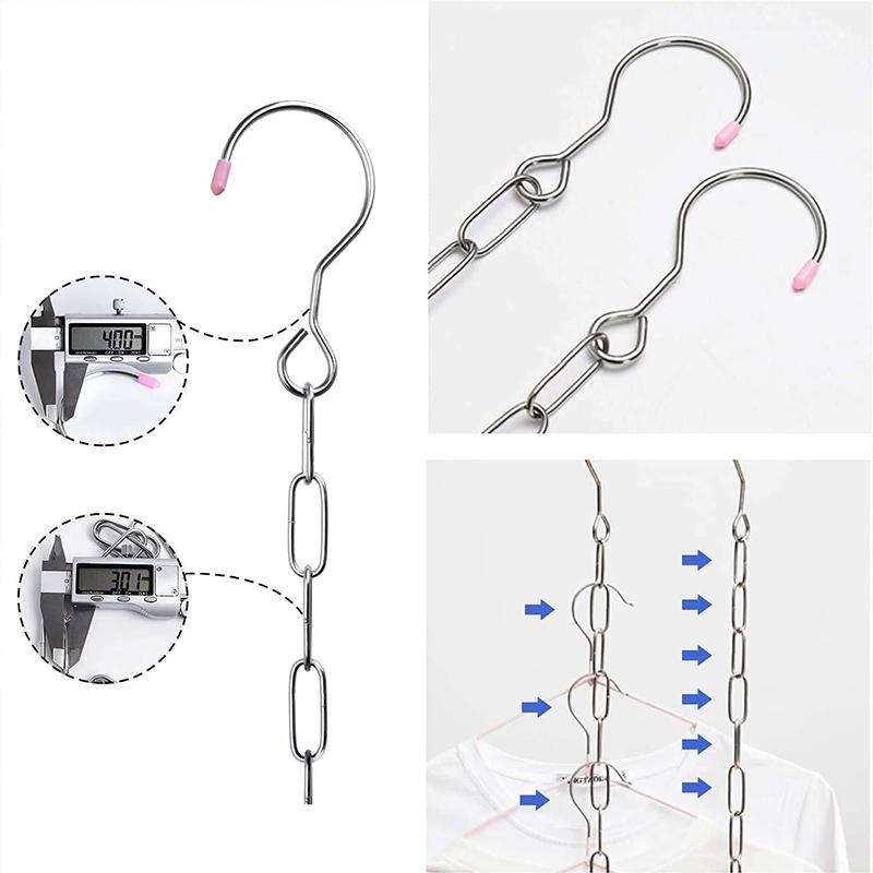 Подвесные цепные крючки Кольцевая вешалка Бытовые инструменты Компактная вешалка Металлические каскадные вешалки-цепи