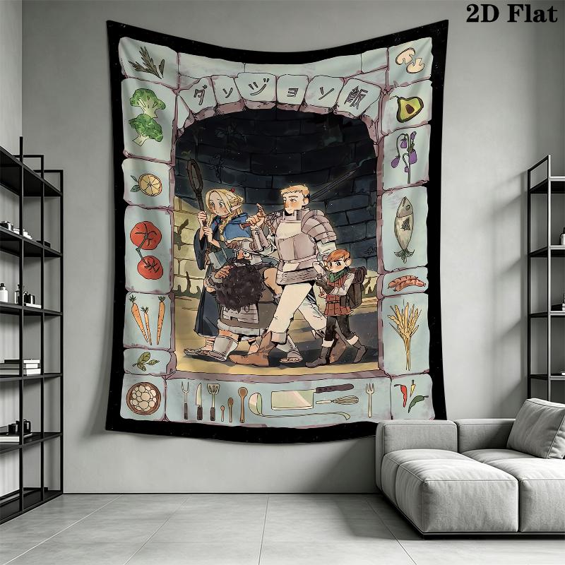Delicious in Dungeon Wall Tapestry Aesthetic Wall Hanging Printed Fabric Blanket Decorative Tapestries for Bedroom Living Room Home Decor