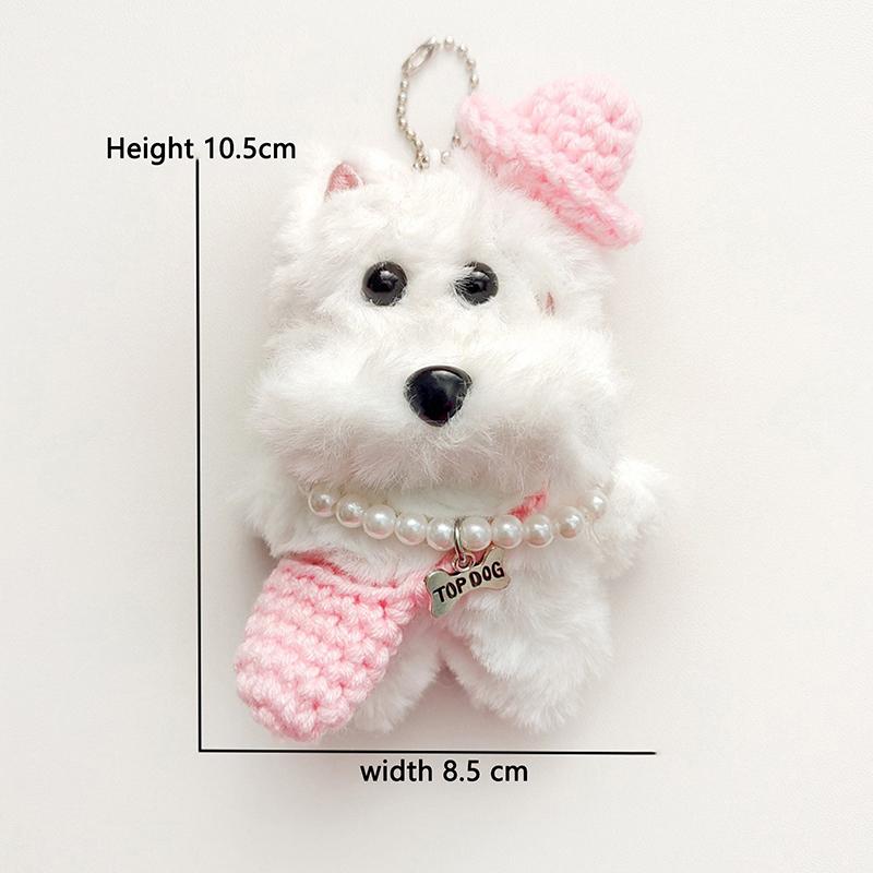 Милый мультяшный плюшевый рюкзак, ожерелье, собака породы вестерн-хайленд, кукла, игрушка, кулон, рюкзаки, подвески, украшения, подарки