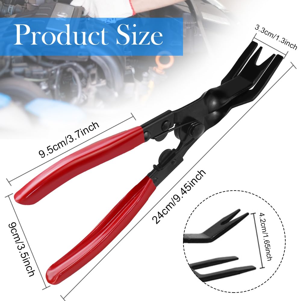 STCRERAG Плоскогубцы для снятия обшивки, зажим для дверной панели, инструмент для снятия зажима обшивки, плоскогубцы, инструмент с крепежом, заклепочный съемник для дверной панели автомобиля, приборной панели