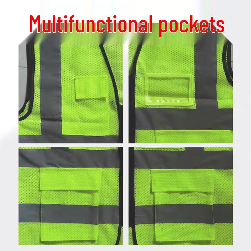 Jingmingda Multi-Pocket Reflective Work Vest