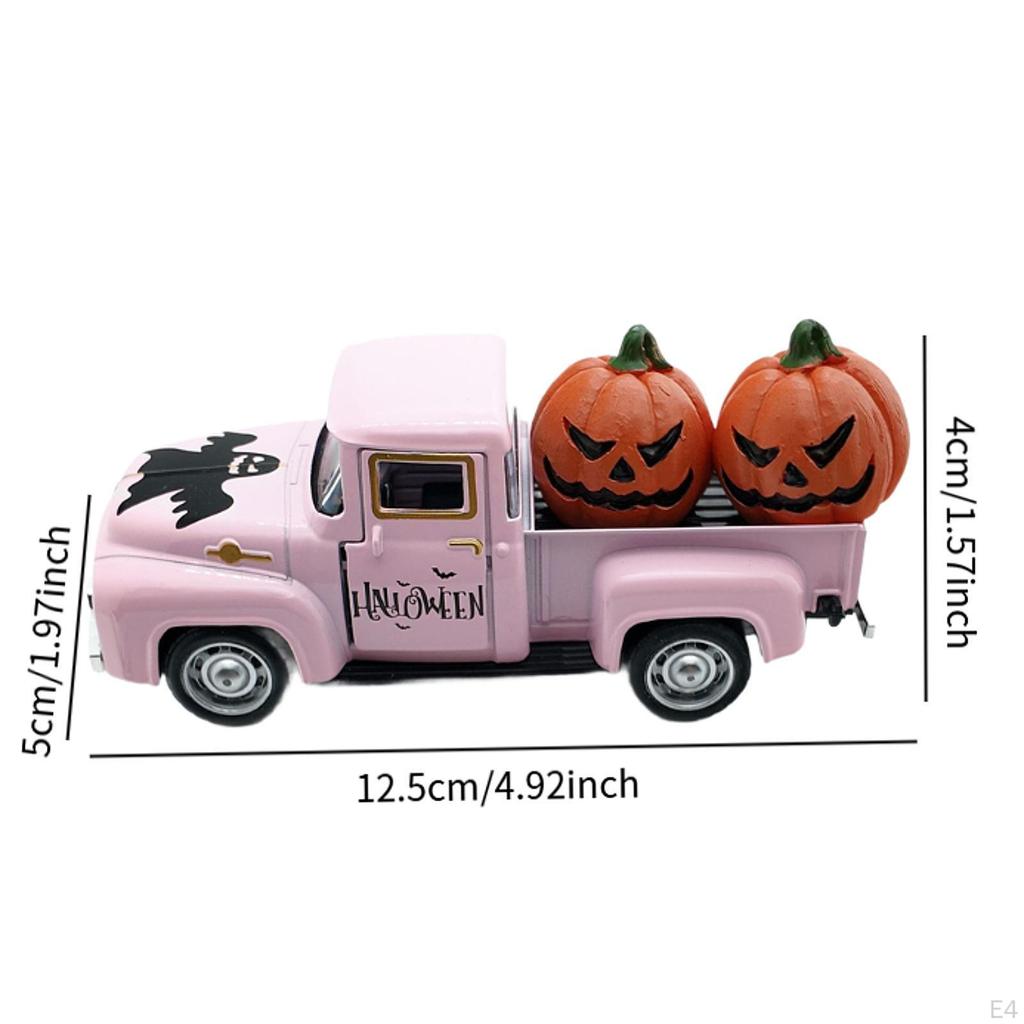 Halloween Alloy Truck Model Table Decor Creative Scary Pumpkin for Favor